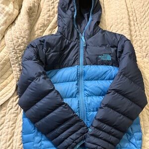 The North Face Two-Tone Blue Hooded Jacket